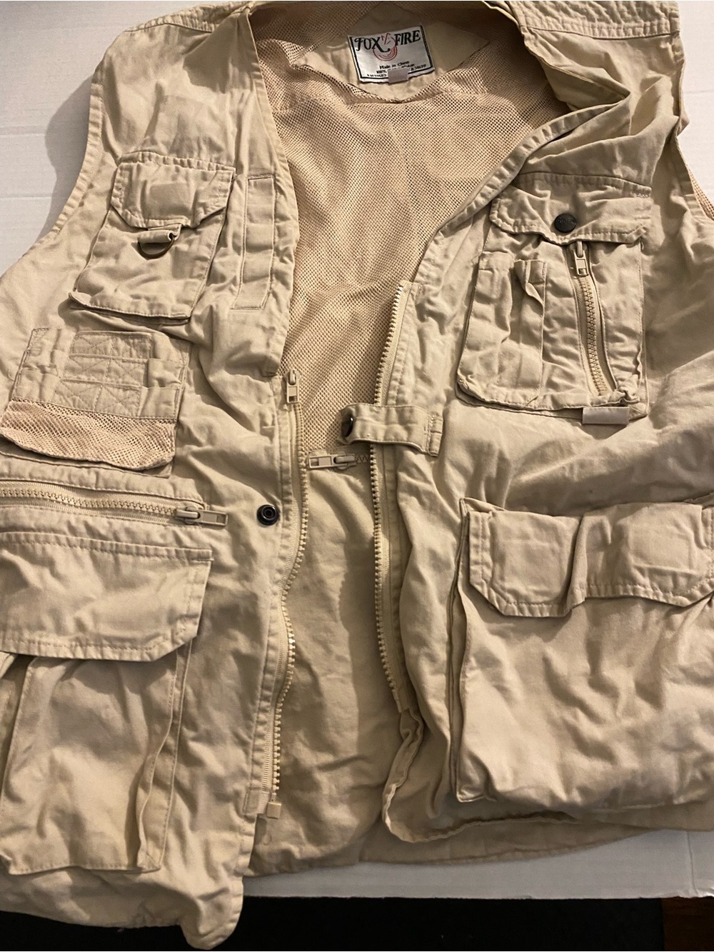 FOXFIRE Men's Beige Multi-Pocket Field Vest
